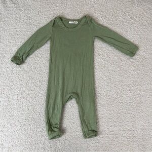 Spearmint‎ Love Romper Infant 0-3 Month Green Bamboo Long Sleeve Footless